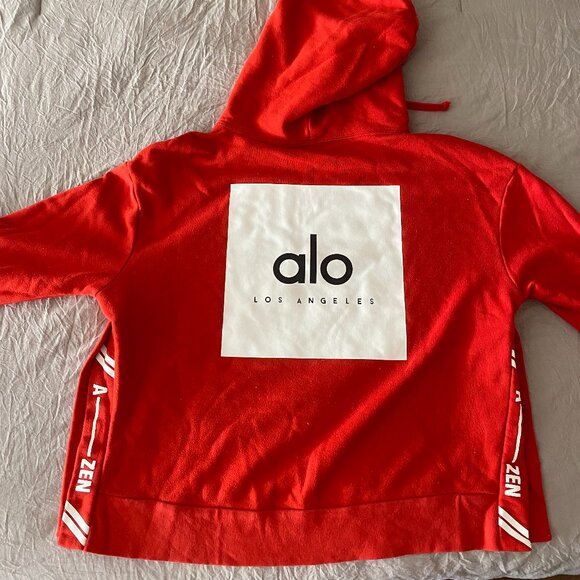 Alo Yoga Los Angeles Vaunt Hoodie Size XS, extra small Cherry Pop, Red - Picture 1 of 11